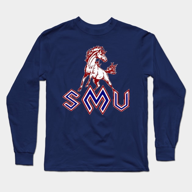 SMU Band Logo Retro Long Sleeve T-Shirt by one-broke-kid